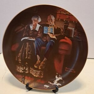 Norman Rockwell 8.5 in. Plate "Evening's Ease" - Knowles China